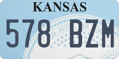 KS license plate 578BZM