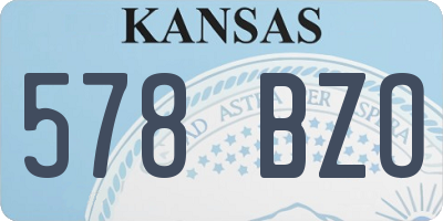 KS license plate 578BZO
