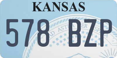 KS license plate 578BZP