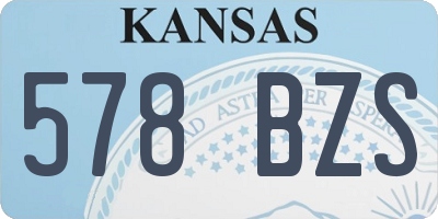 KS license plate 578BZS