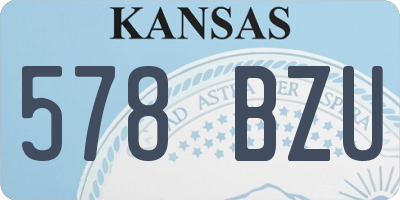 KS license plate 578BZU