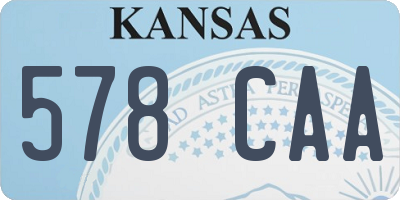KS license plate 578CAA