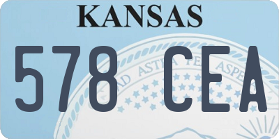 KS license plate 578CEA