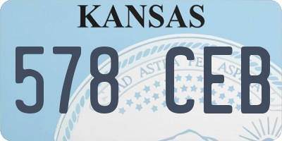 KS license plate 578CEB