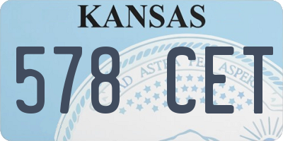 KS license plate 578CET