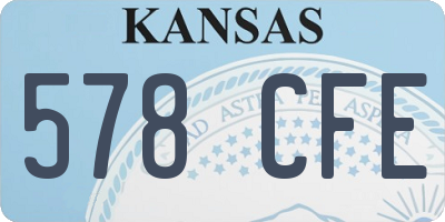KS license plate 578CFE