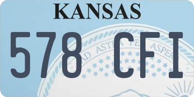 KS license plate 578CFI