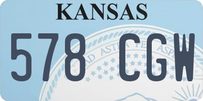 KS license plate 578CGW