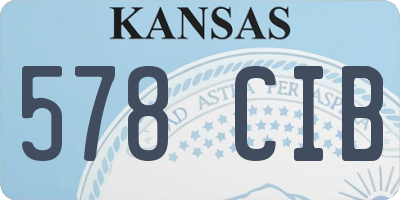 KS license plate 578CIB