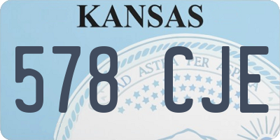 KS license plate 578CJE