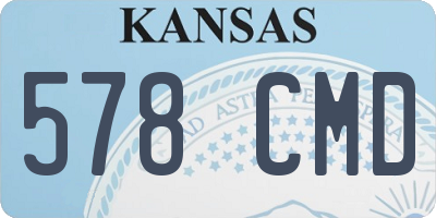 KS license plate 578CMD