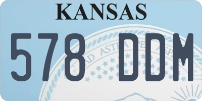 KS license plate 578DDM