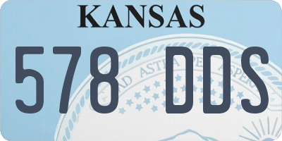 KS license plate 578DDS