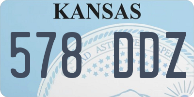 KS license plate 578DDZ