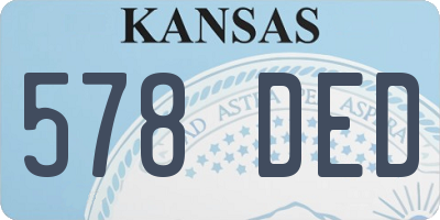 KS license plate 578DED
