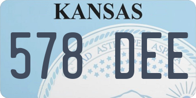 KS license plate 578DEE