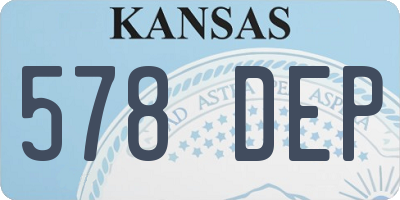 KS license plate 578DEP