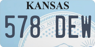 KS license plate 578DEW