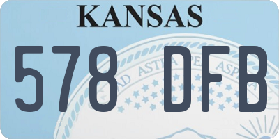 KS license plate 578DFB