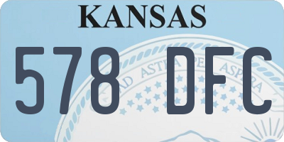 KS license plate 578DFC
