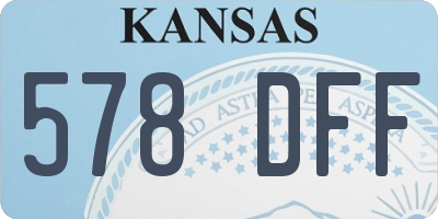 KS license plate 578DFF