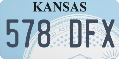 KS license plate 578DFX