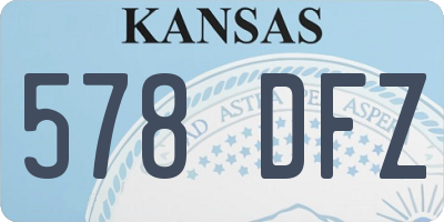 KS license plate 578DFZ