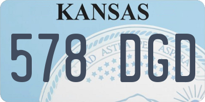 KS license plate 578DGD