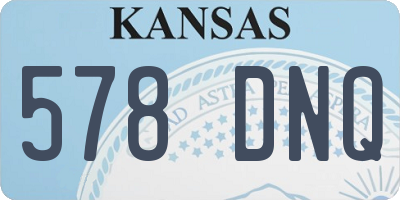 KS license plate 578DNQ