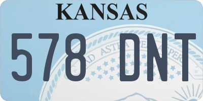 KS license plate 578DNT