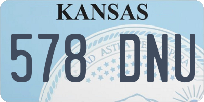 KS license plate 578DNU
