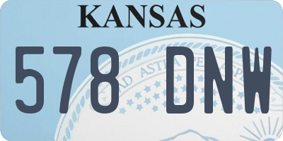KS license plate 578DNW