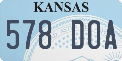 KS license plate 578DOA