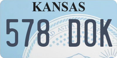 KS license plate 578DOK