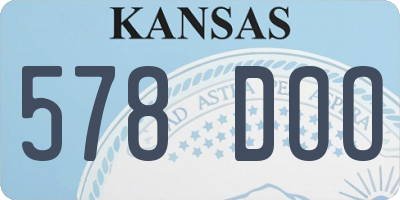 KS license plate 578DOO