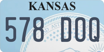 KS license plate 578DOQ