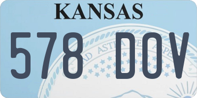 KS license plate 578DOV