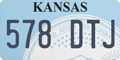 KS license plate 578DTJ