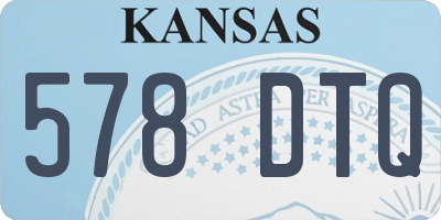 KS license plate 578DTQ