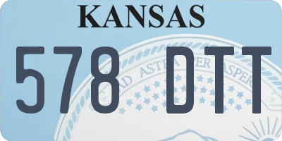 KS license plate 578DTT