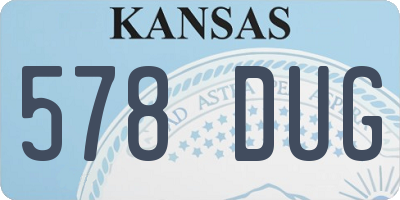 KS license plate 578DUG