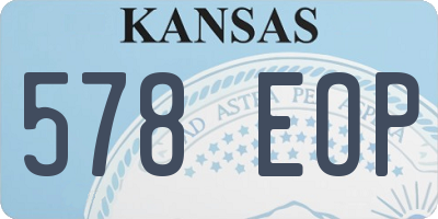 KS license plate 578EOP