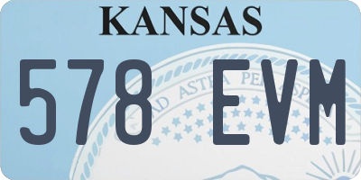KS license plate 578EVM