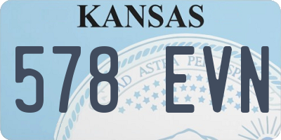 KS license plate 578EVN