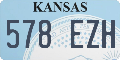 KS license plate 578EZH