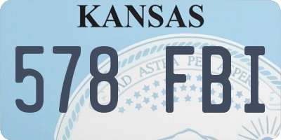 KS license plate 578FBI