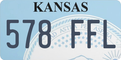 KS license plate 578FFL