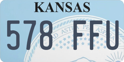 KS license plate 578FFU