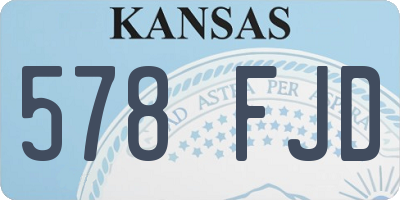 KS license plate 578FJD
