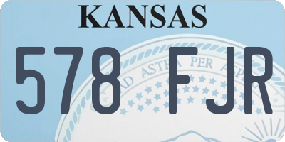 KS license plate 578FJR
